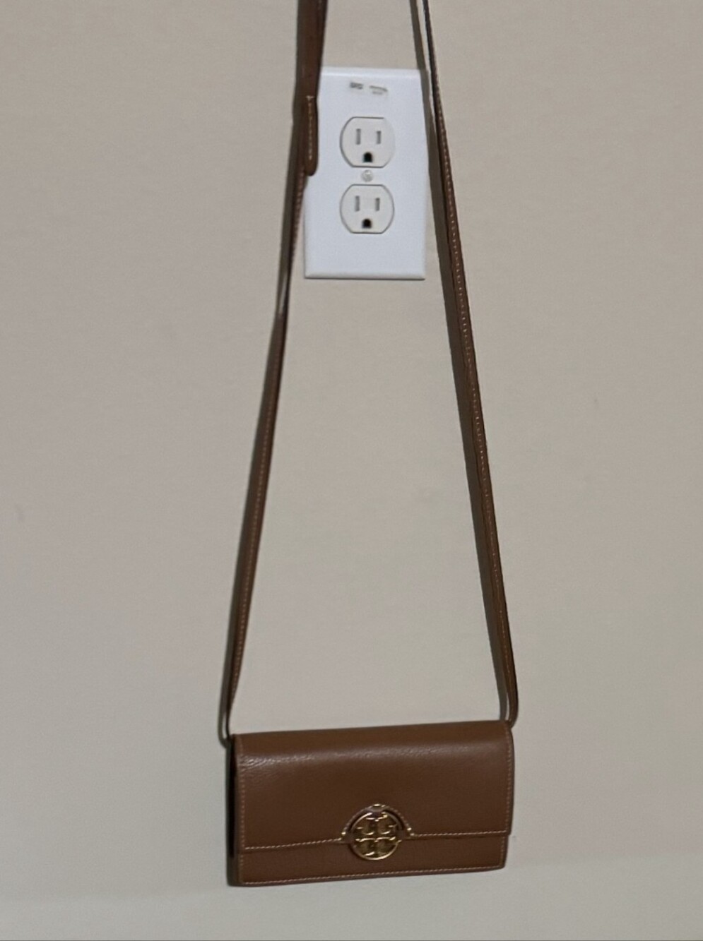 Tory Burch Tan Leather Crossbody Strap